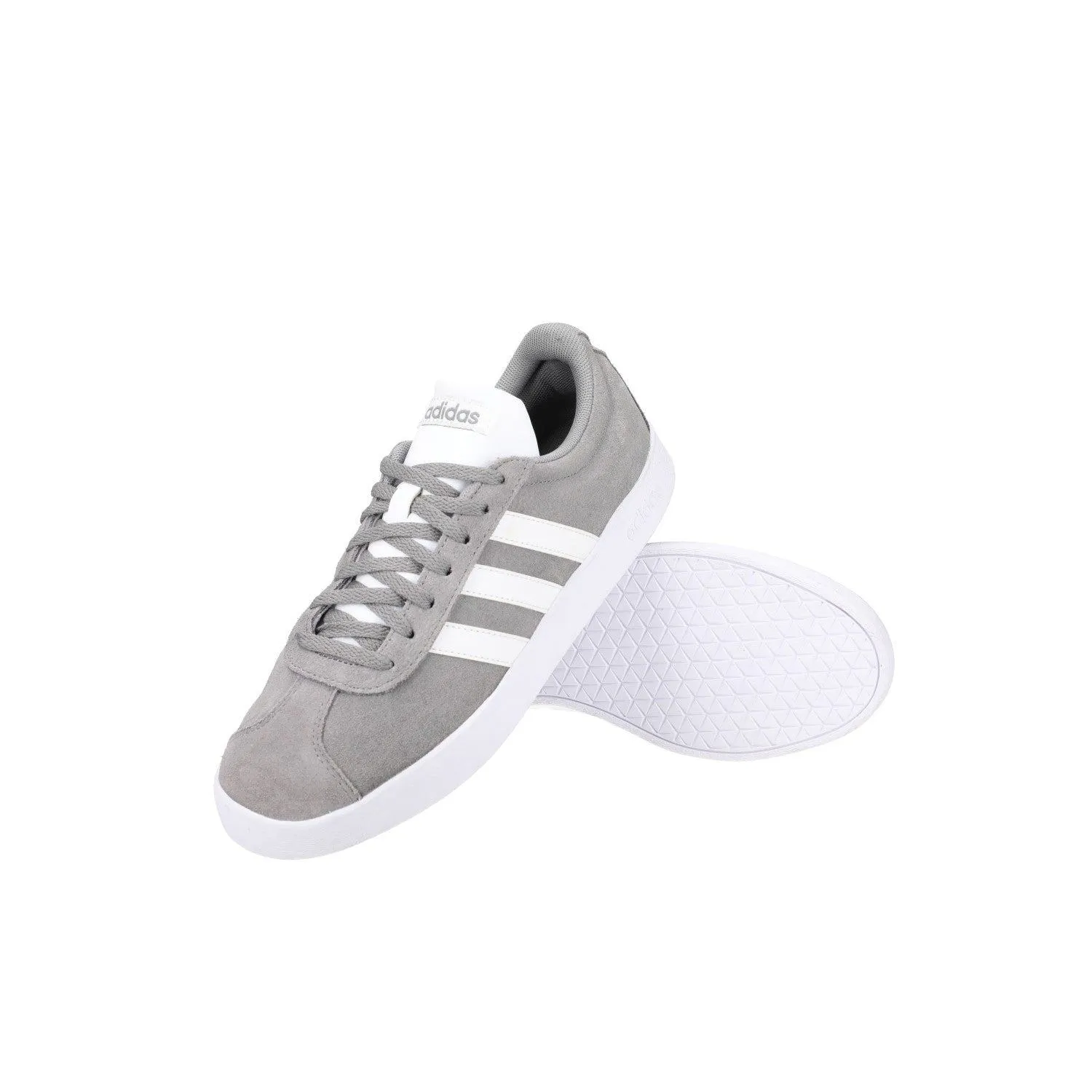 Adidas Vl Court 2.0 Low-Top Sneakers Leather Grey Colour For Women