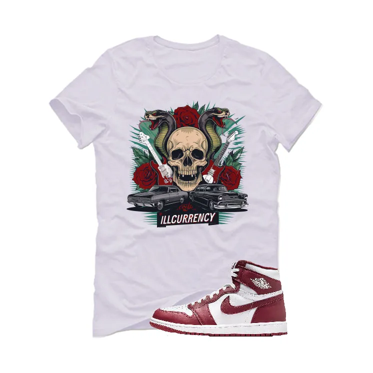 Air Jordan 1 High OG “Team Red” | illcurrency White T-Shirt (Guitars and Roses Vintage)