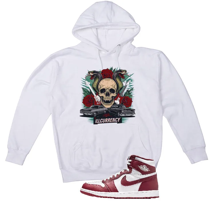 Air Jordan 1 High OG “Team Red” | illcurrency White T-Shirt (Guitars and Roses Vintage)