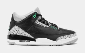 Air Jordan 3 Retro Green Glow Mens Lifestyle Shoes (Black/Green Glow/Wolf Grey/White)