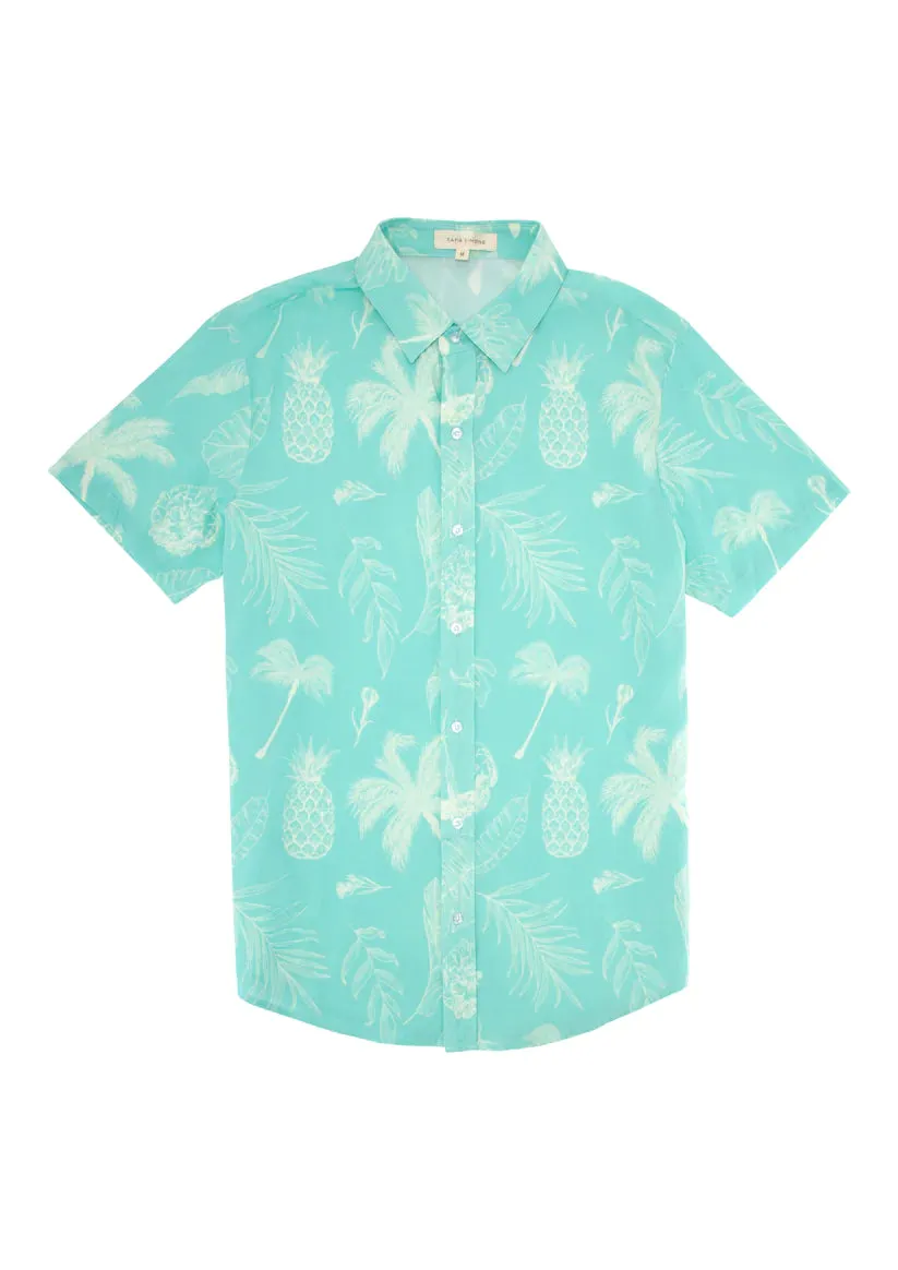 Aqua Tropics Hawaiian Shirt