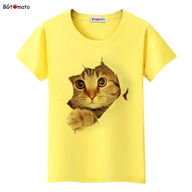 BGtomato Super cute 3D cats T-shirt women lovely cool summer clothes Good quality comfortable tops casual tees brand shirts