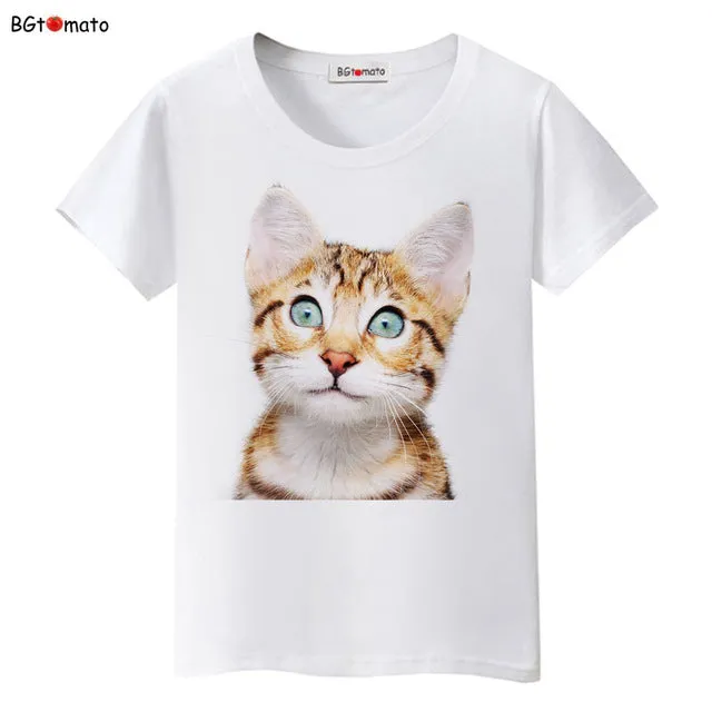 BGtomato Super cute 3D cats T-shirt women lovely cool summer clothes Good quality comfortable tops casual tees brand shirts