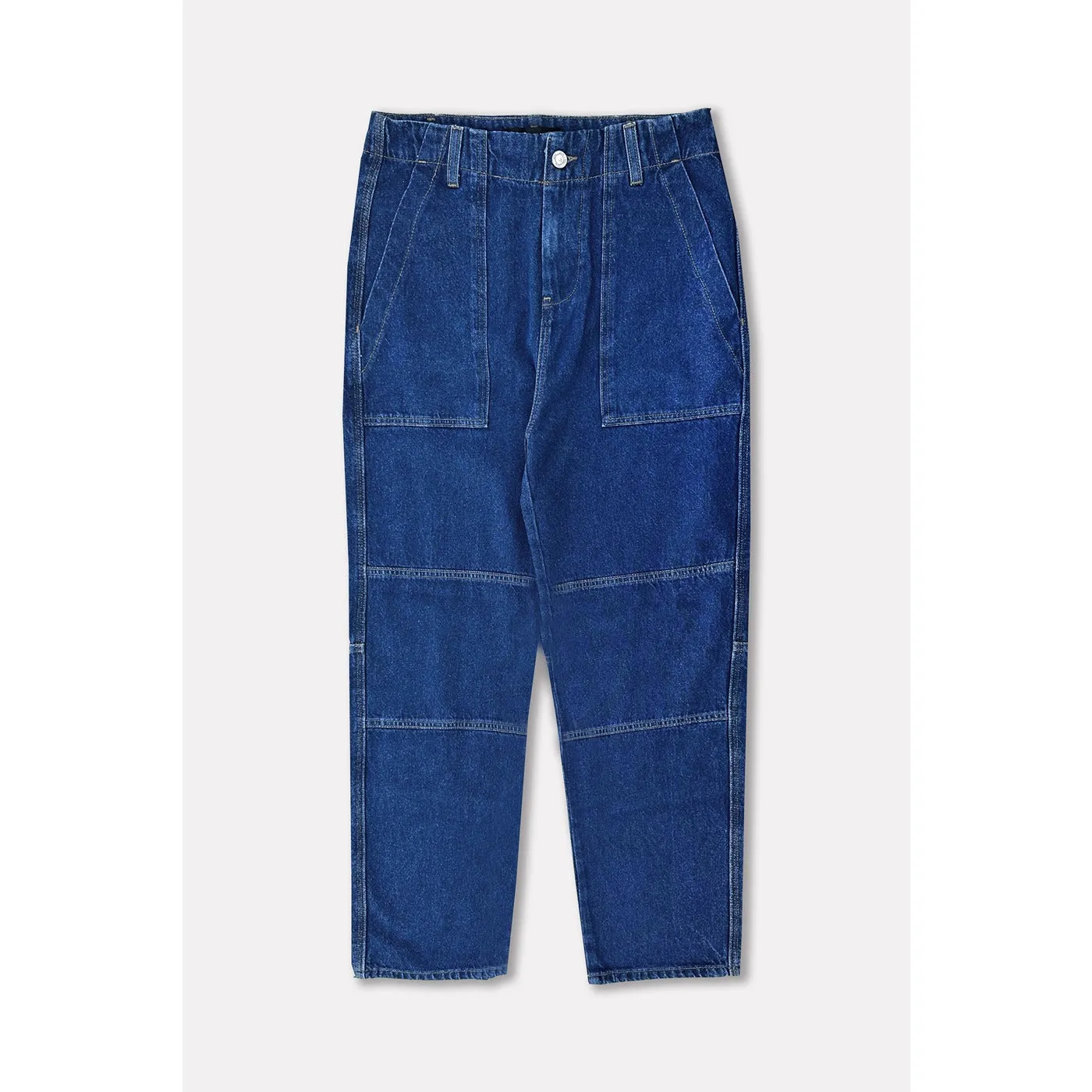 Blue Loose Fit Utility Jeans