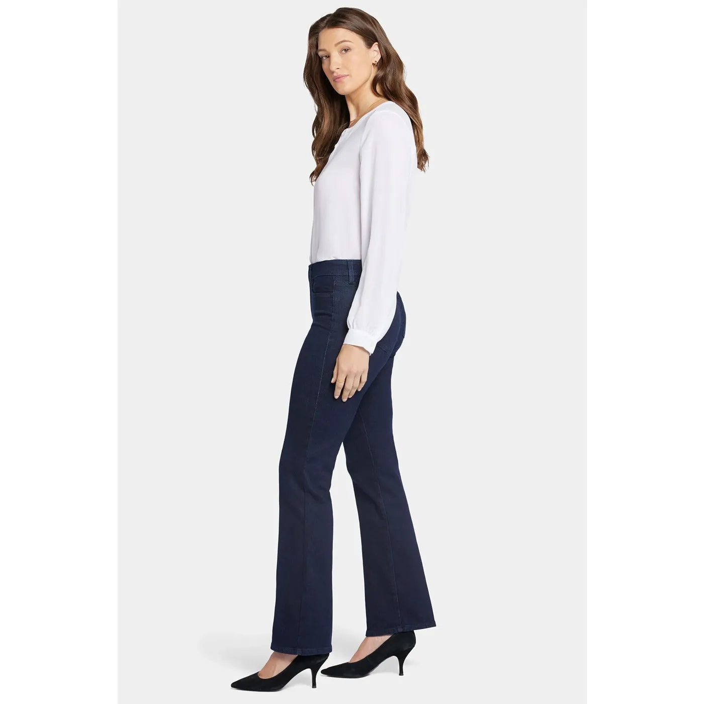 Blue Rinse Wash Slim Flare Jeans