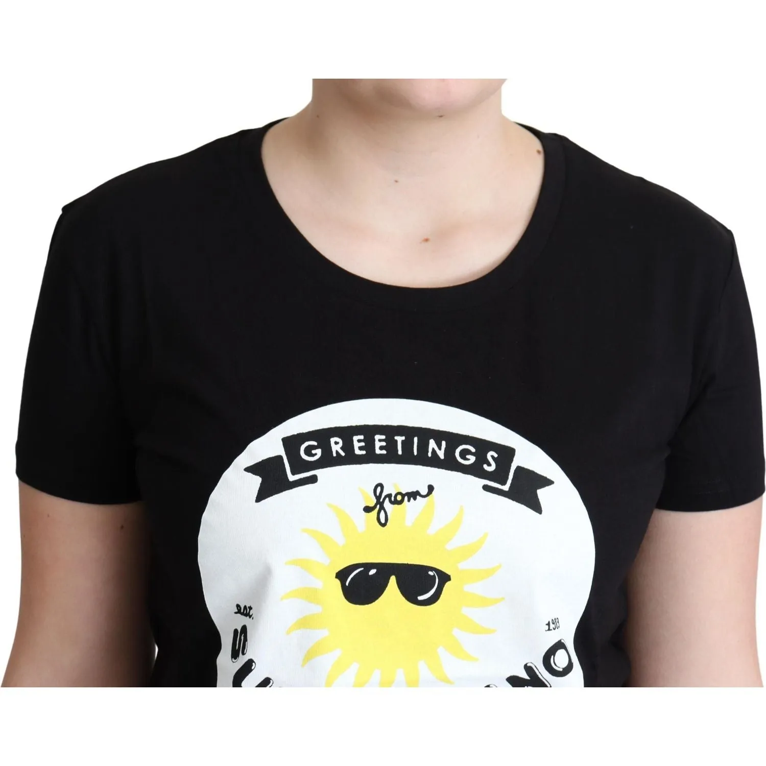 Chic Moschino Cotton Tee with Milano Print