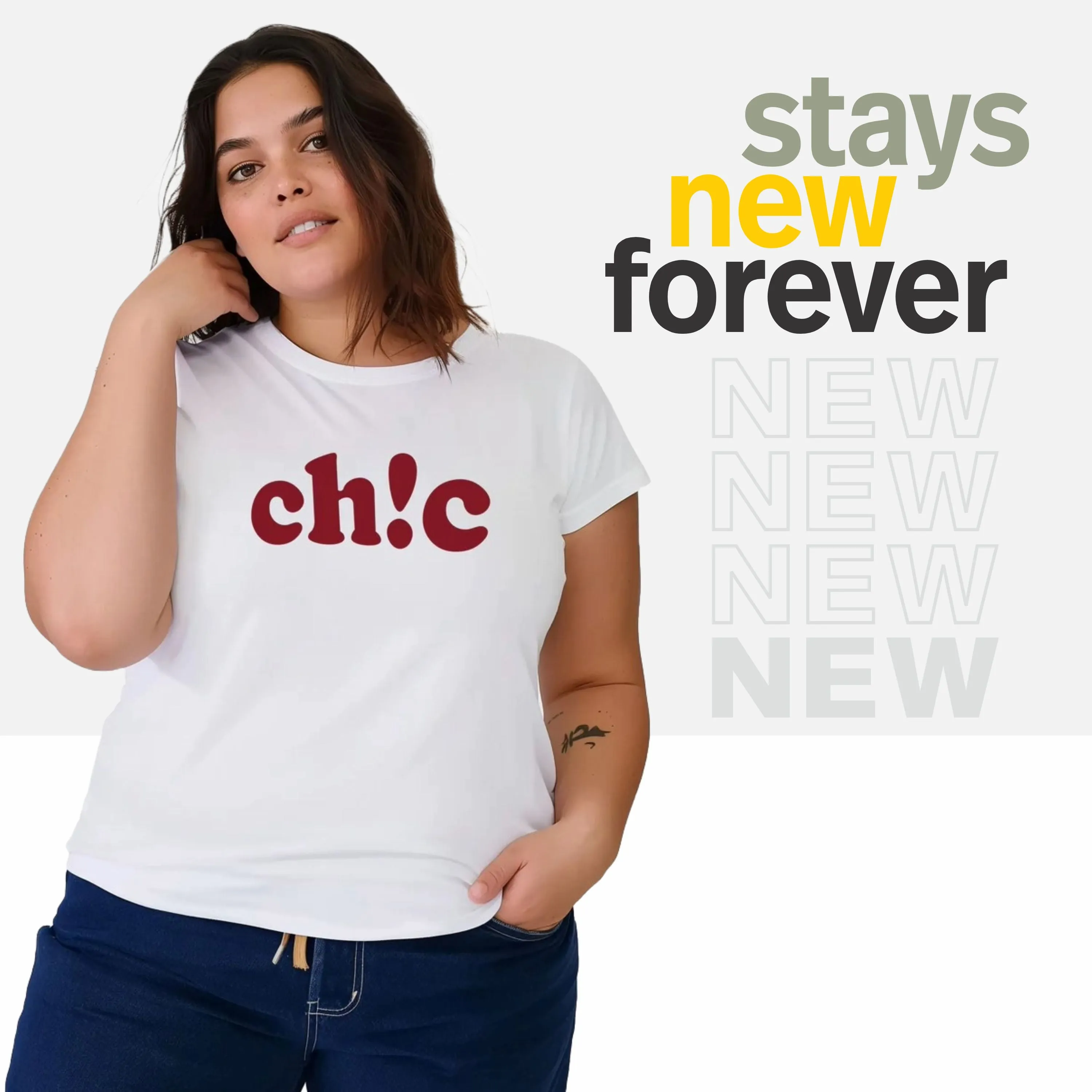 Chic Women Plus Size T-shirt