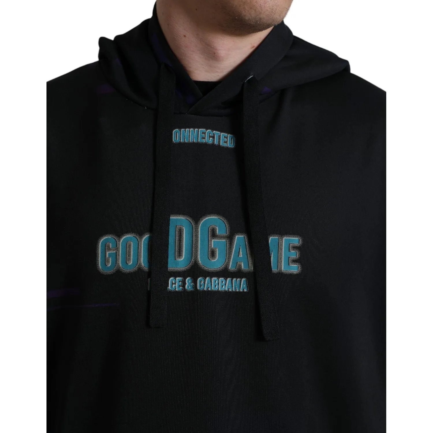 Dolce & Gabbana Elegant Graphic Print Hooded Pullover