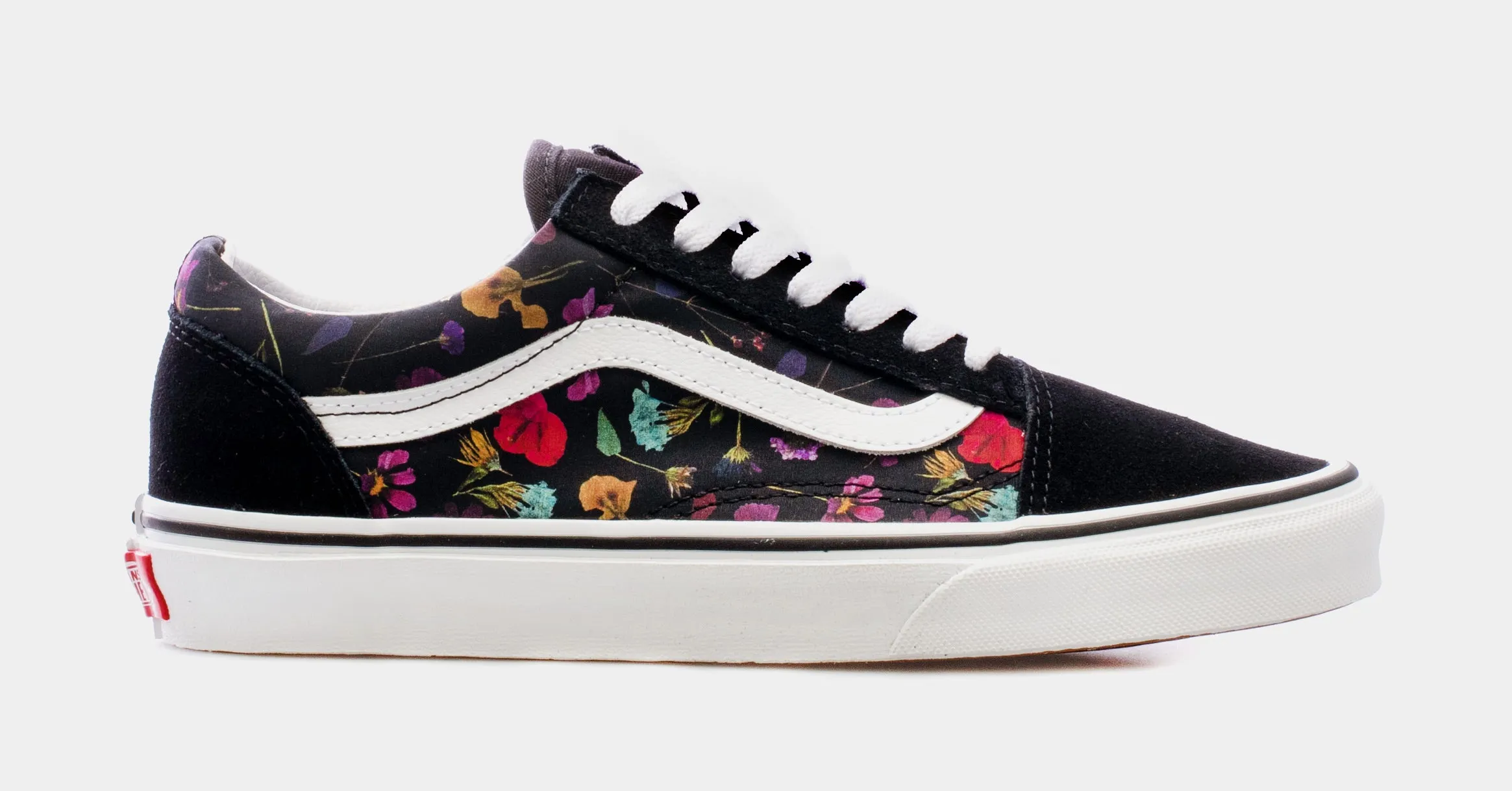 Floral Old Skool Mens Skate Shoes (Black)