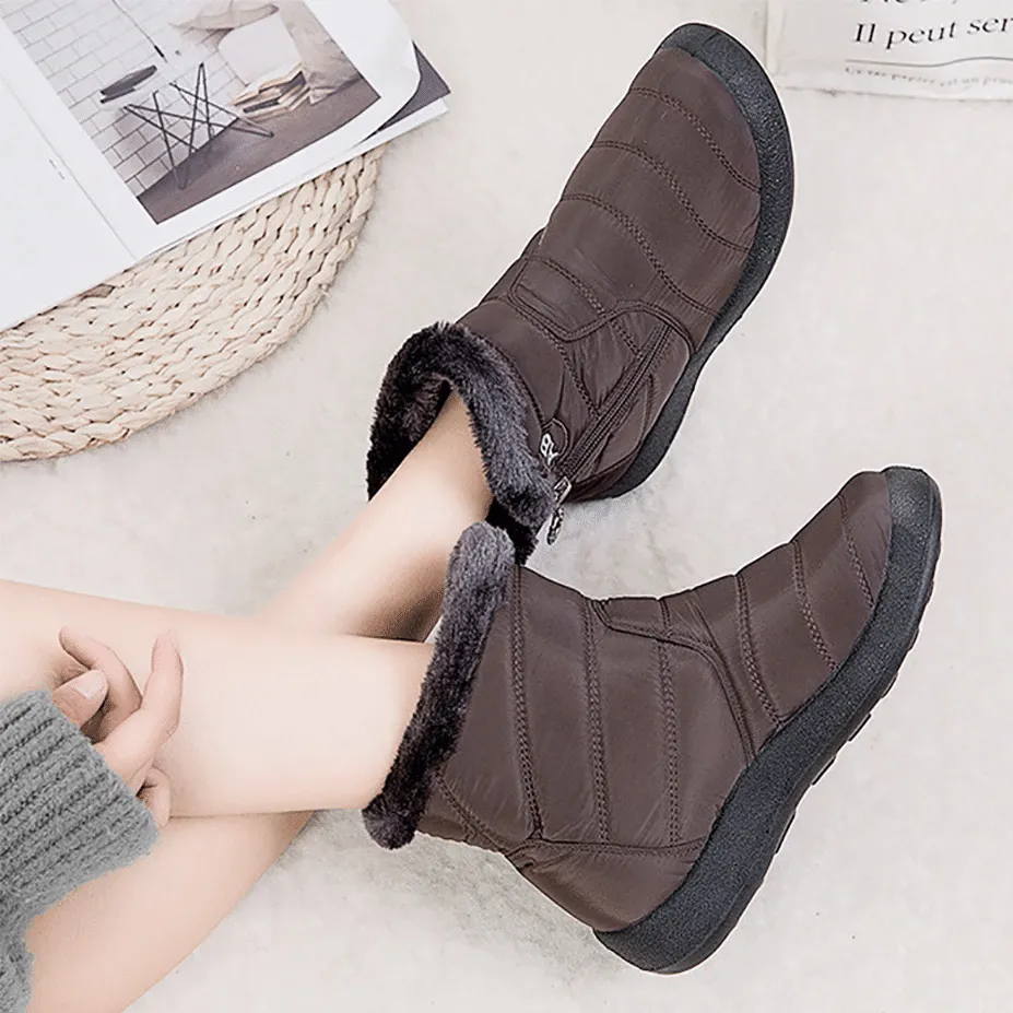 Fur Lined Snow Boots Women Outdoor Orthopedic Shoes