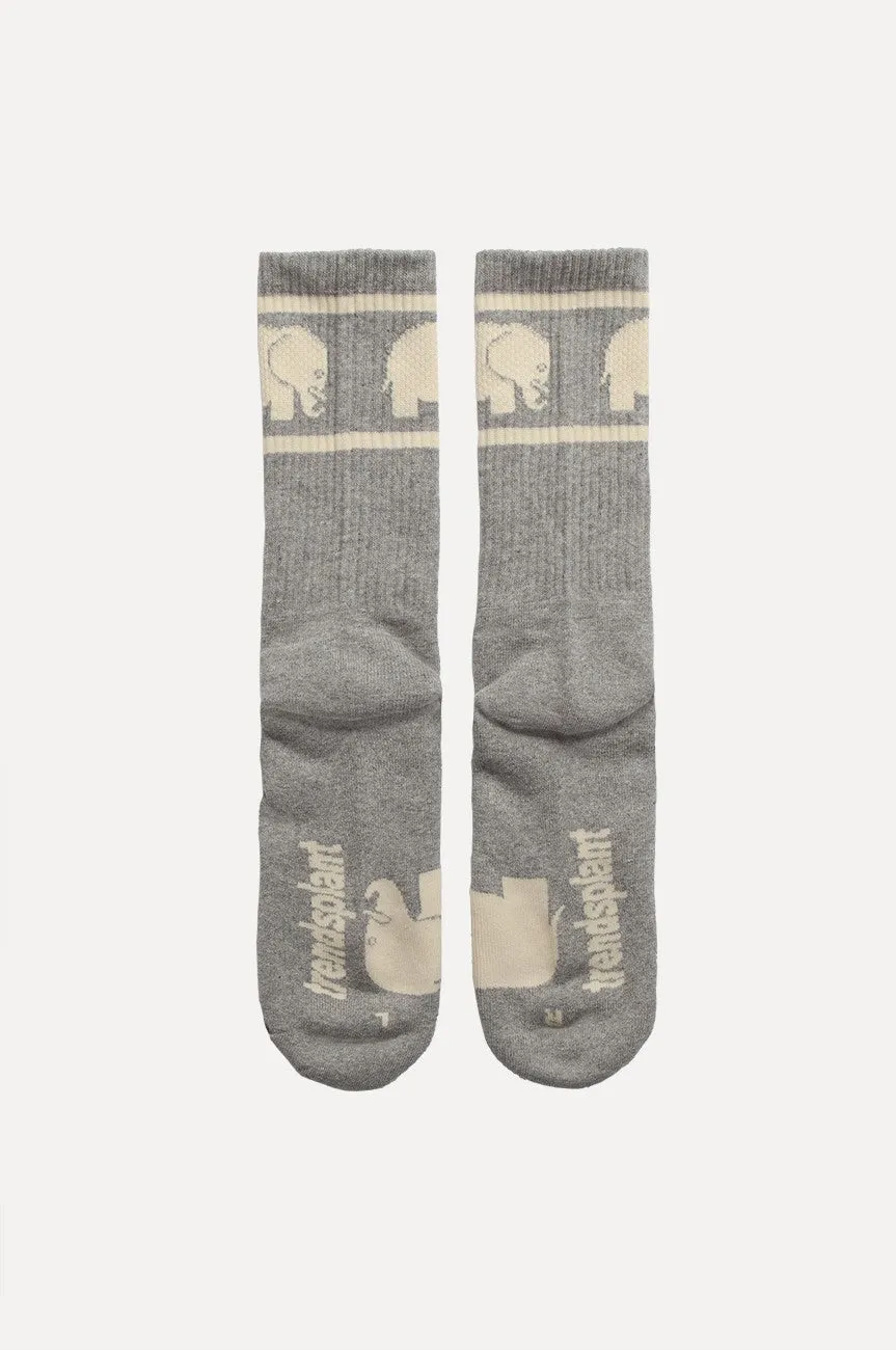 Grey Organic Cotton Athletic Socks