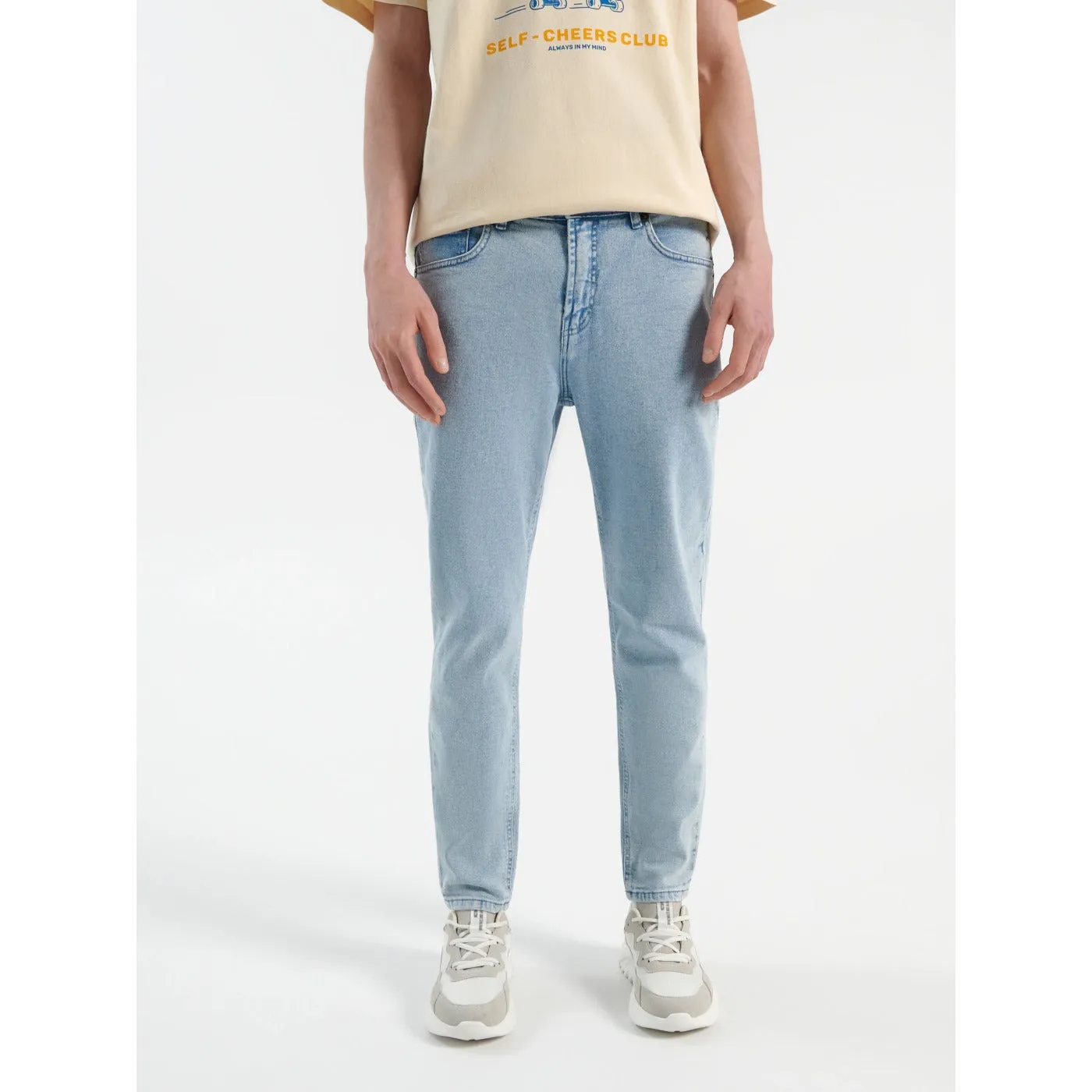 HB Light Blue Carrot Fit Jeans