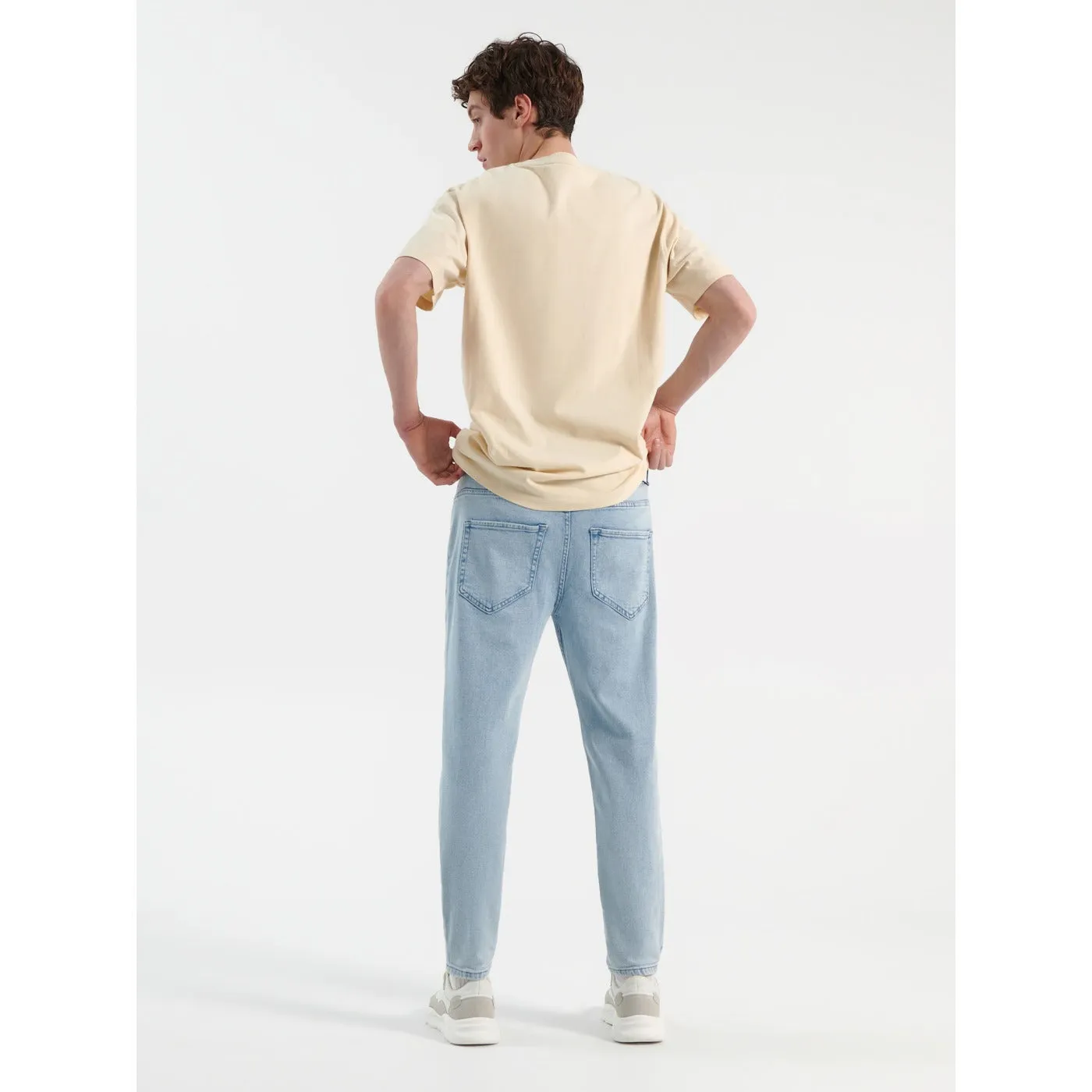 HB Light Blue Carrot Fit Jeans