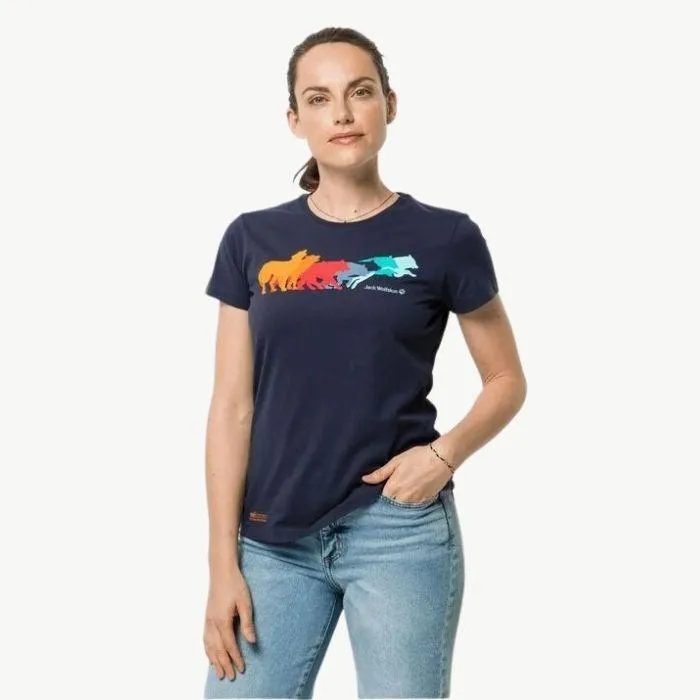 jack wolfskin Rainbow Wolf Women's Tee