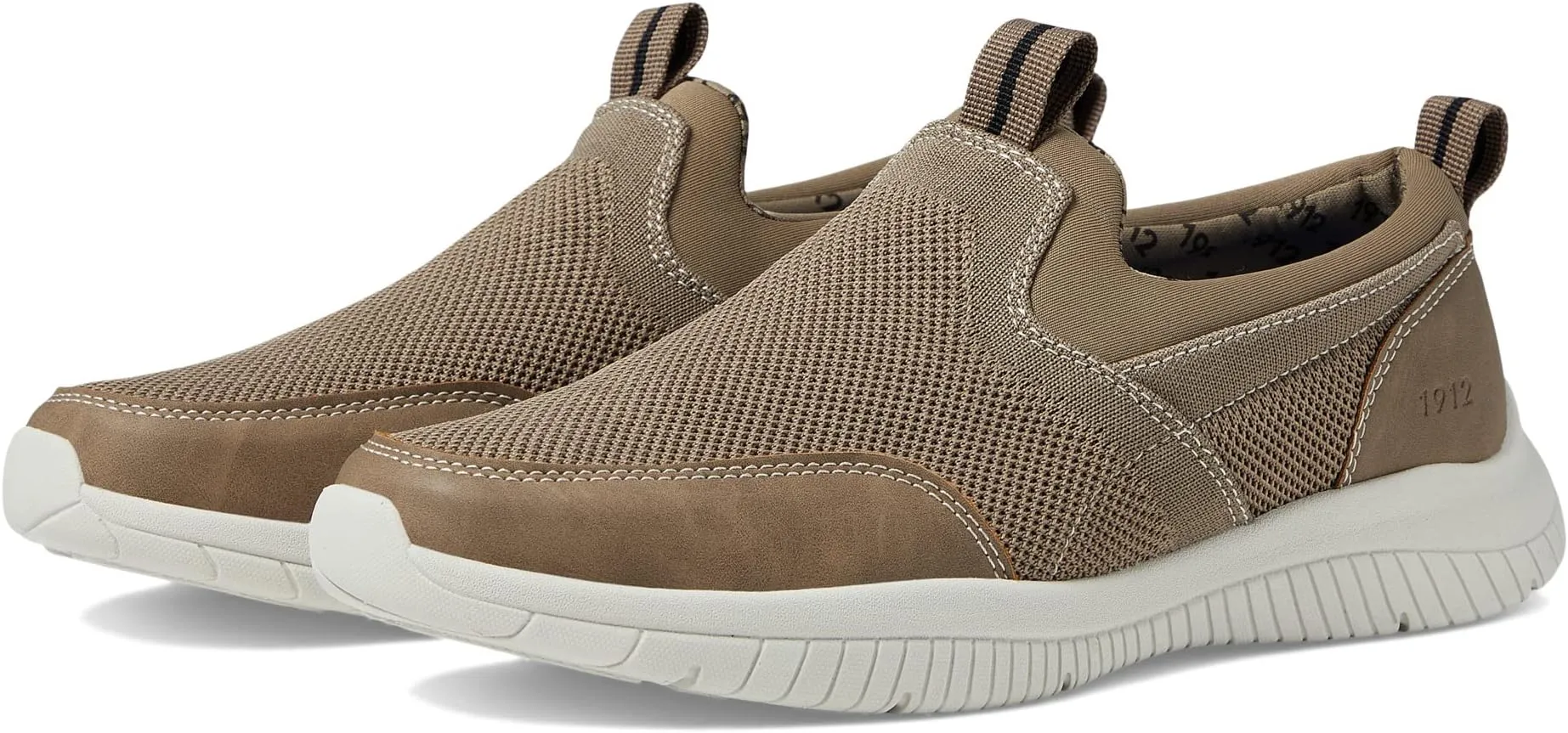 Kore City Pass Knit Moccasin Toe Athletic Style Slip-On Nunn Bush Sneakers, Taupe