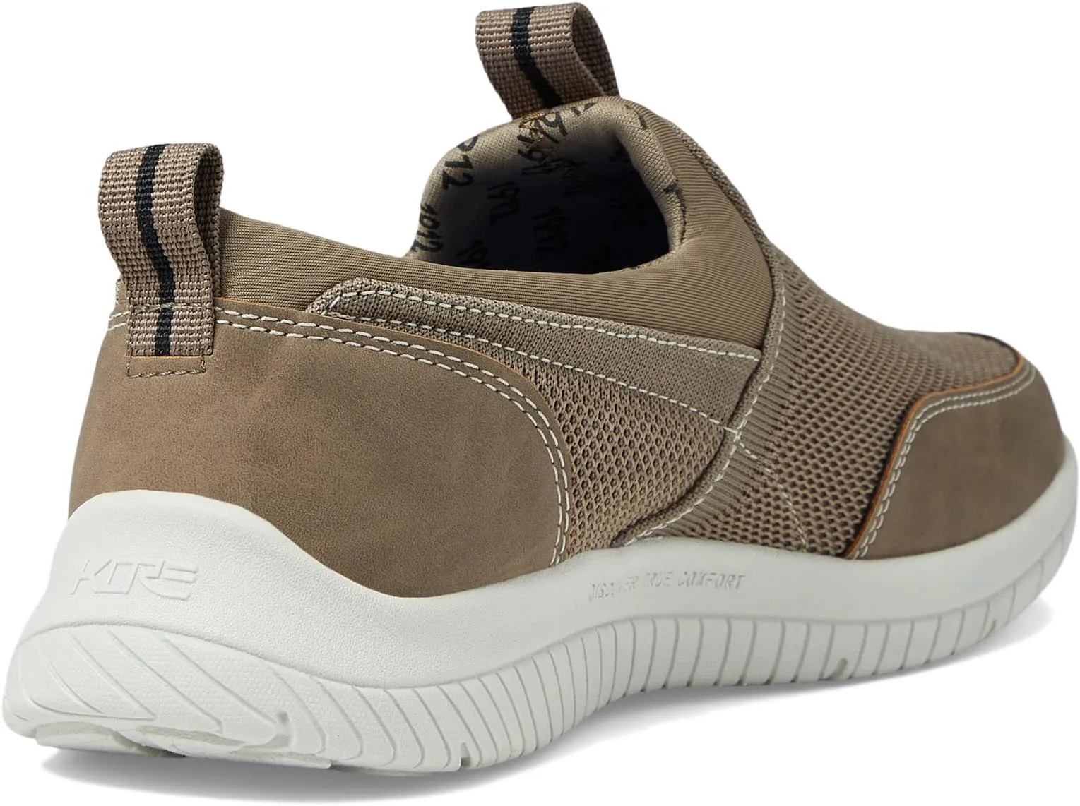 Kore City Pass Knit Moccasin Toe Athletic Style Slip-On Nunn Bush Sneakers, Taupe