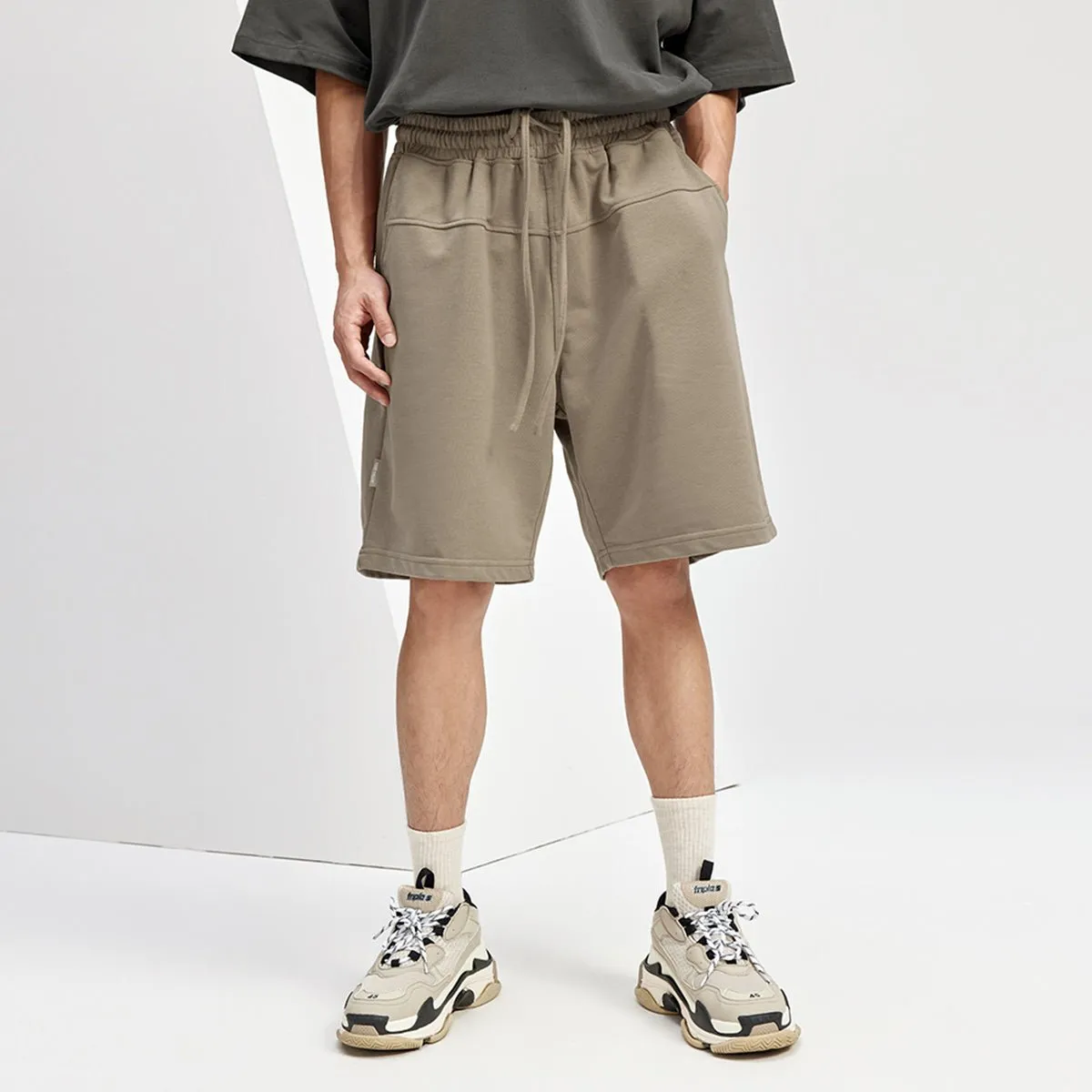 Legacy Extended Drawcord Brown Sweat Shorts