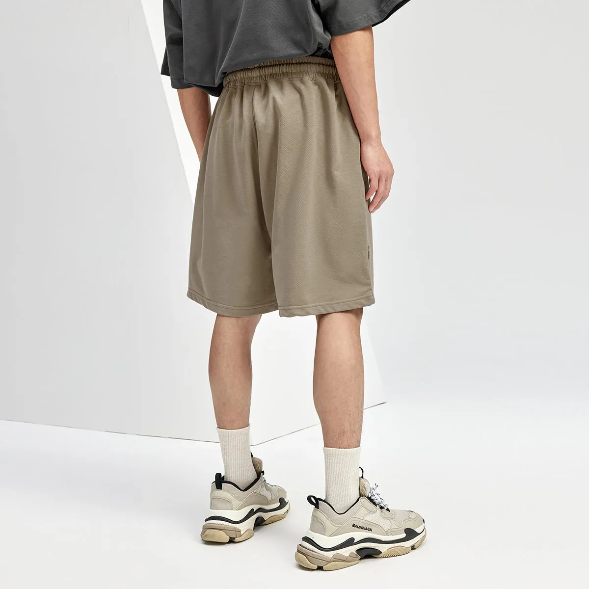 Legacy Extended Drawcord Brown Sweat Shorts