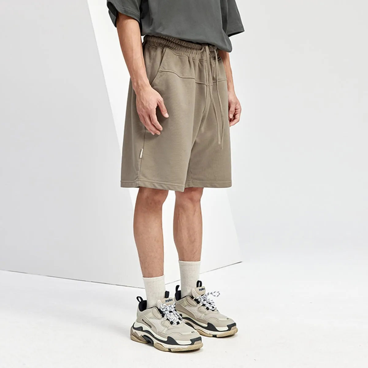 Legacy Extended Drawcord Brown Sweat Shorts