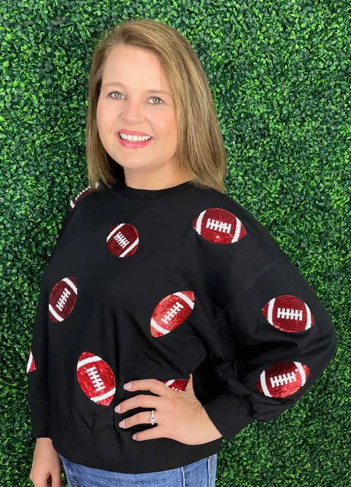 Millie Sweatshirt in Red and Black by Mary Square