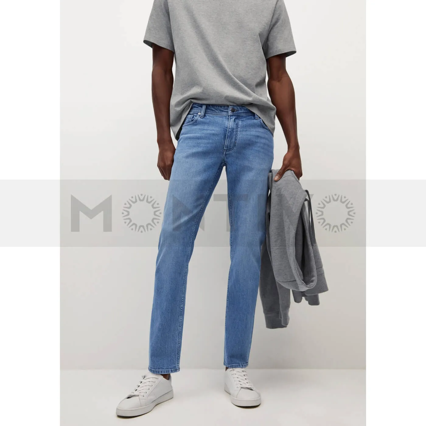 MNG Slim Fit Medium Wash Jeans