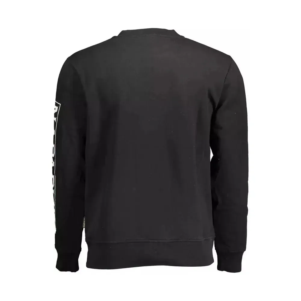 Napapijri Elevate Your Style with a Sleek Black Sweatshirt