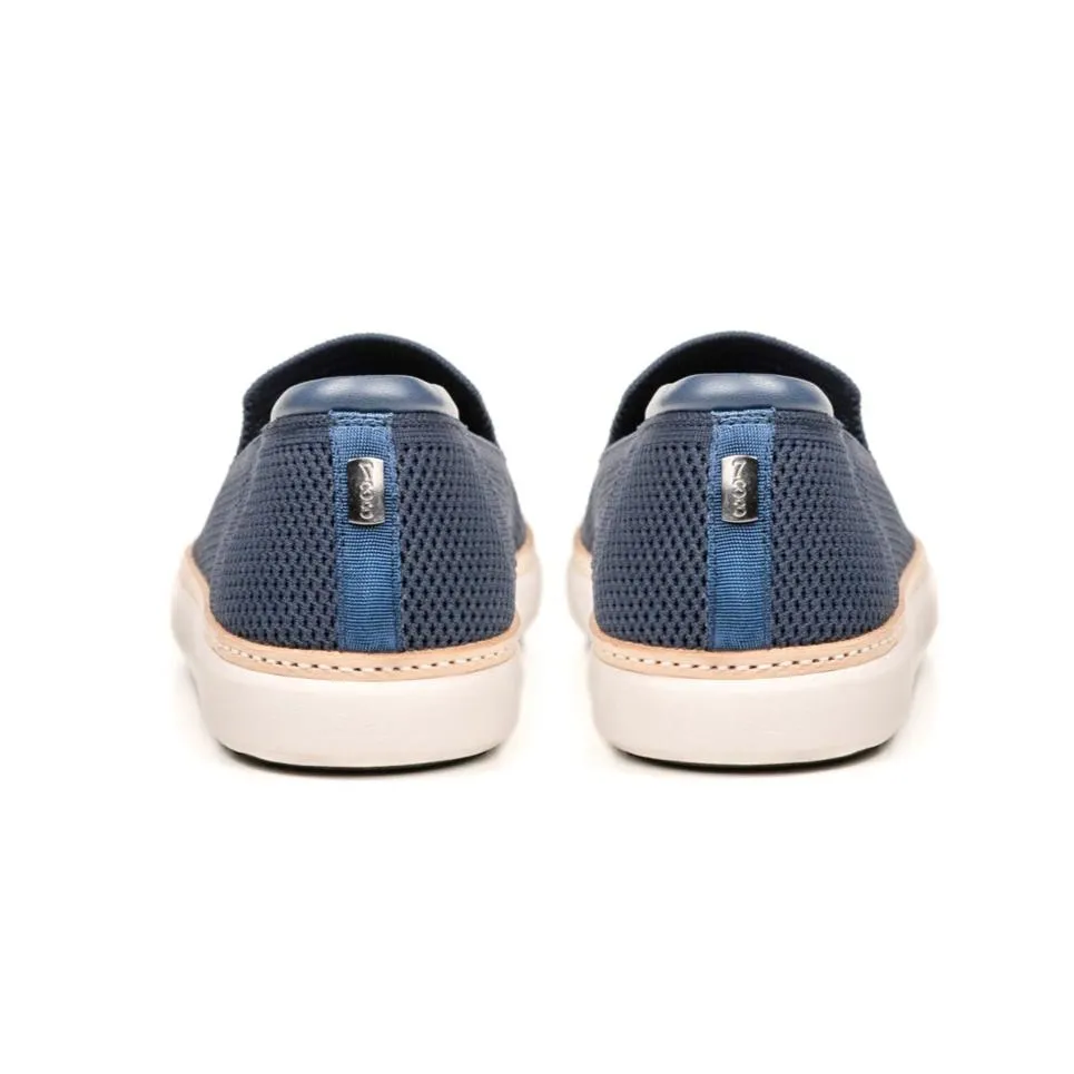 Navy Bamboo Knit Grounding Slip-On