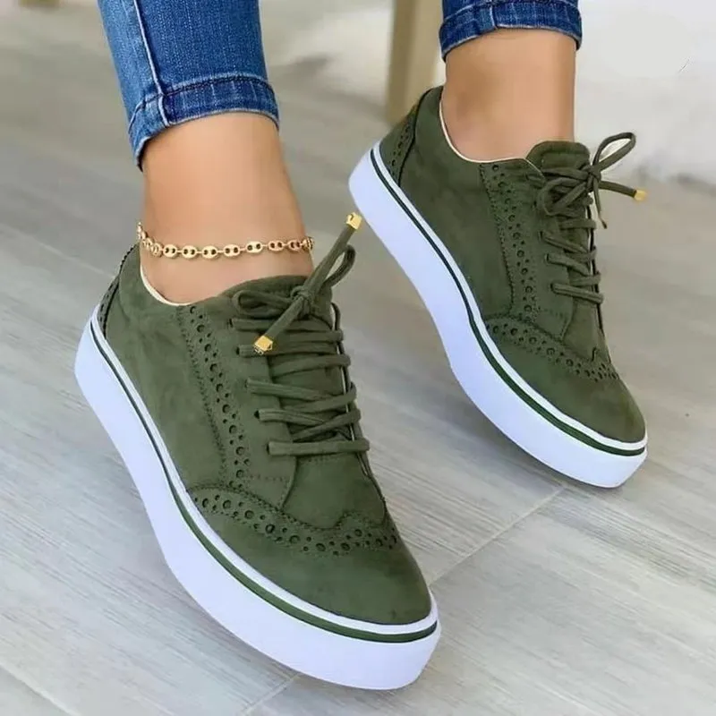 OCW Leisure Orthopedic Shoes Women Low Heel Arch Support Walking Sneakers Retro