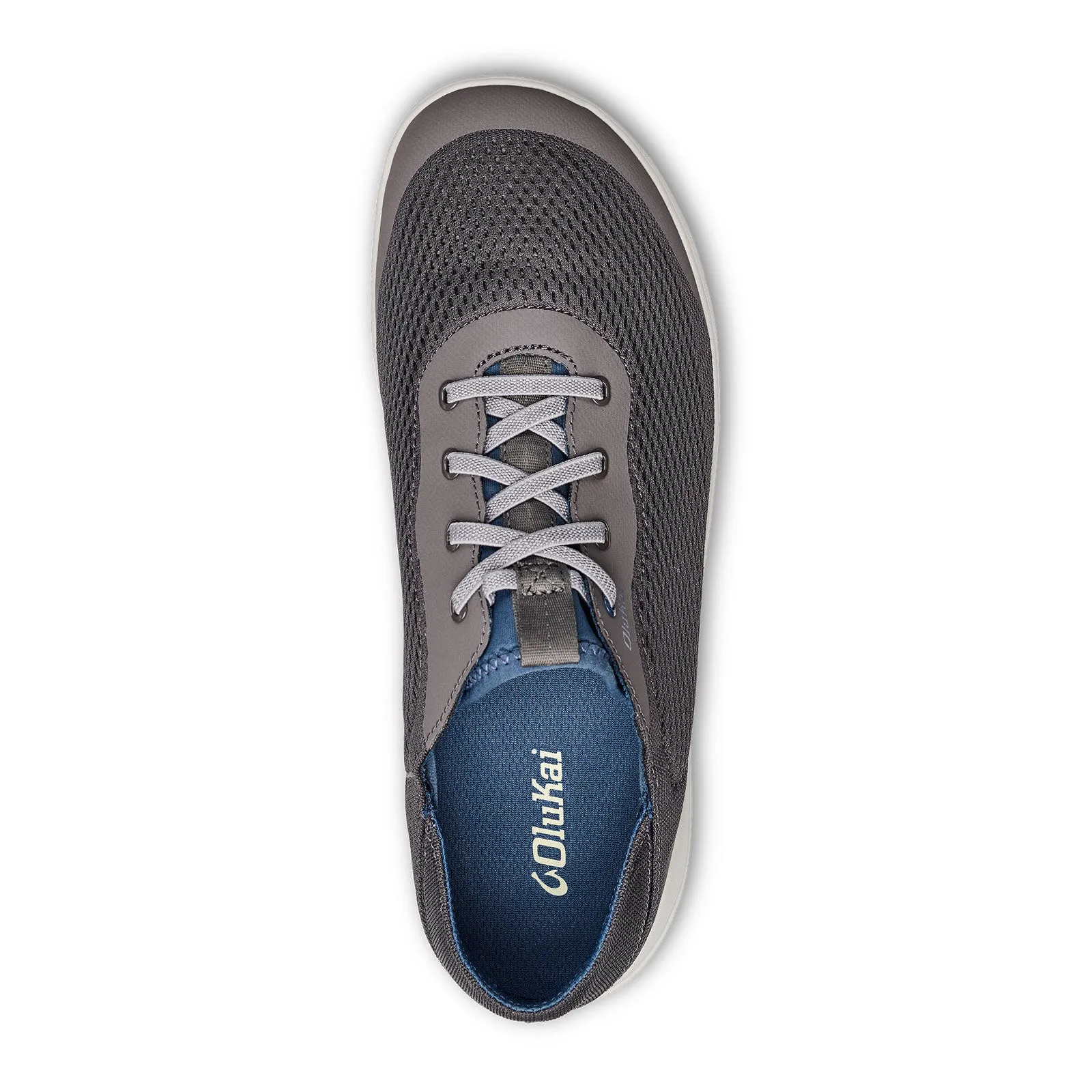 OluKai Moku Pae Lace Up (Men) - Pavement/Vintage Blue