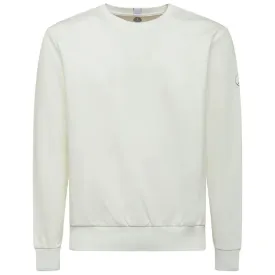 People Of Shibuya Chic White Tech Fabric Crewneck Sweater