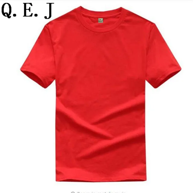 Q.E.J New Solid Color T Shirt Mens Black And White 100% Cotton T-shirts Summer Skateboard Tee Boy Hip hop Customizable Tops F18