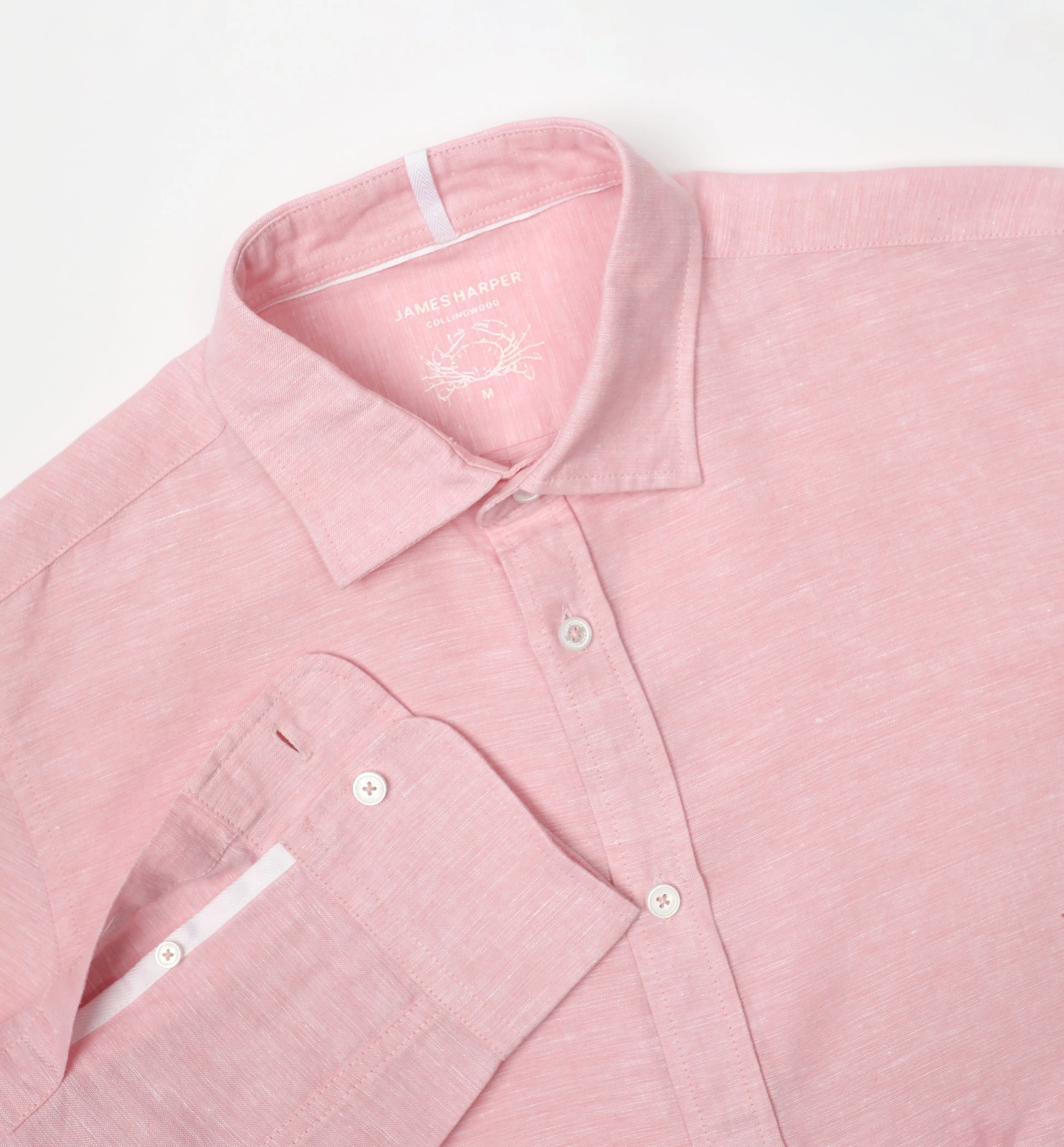 Relaxed Fit Blush Linen Shirt