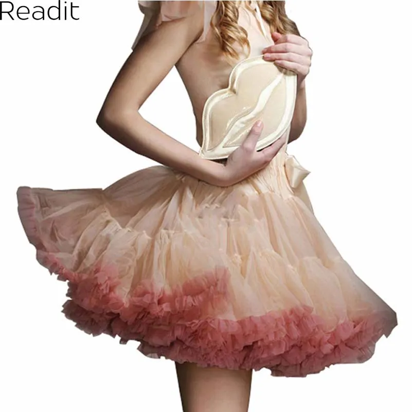 Sexy Micro Skater Mini Skirts Tulle Skirt Party Dance Tutu Skirt Women Lolita Petticoat Womens Faldas Saia jupe courte S1791