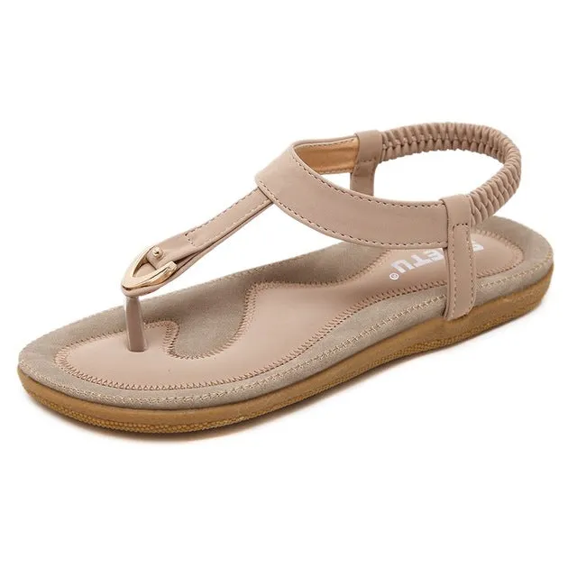 SIKETU 2017 Summer Shoes Leather Woman sandals Bohemia comfortable non-slip soft bottom flat women flip flops sandals plus size