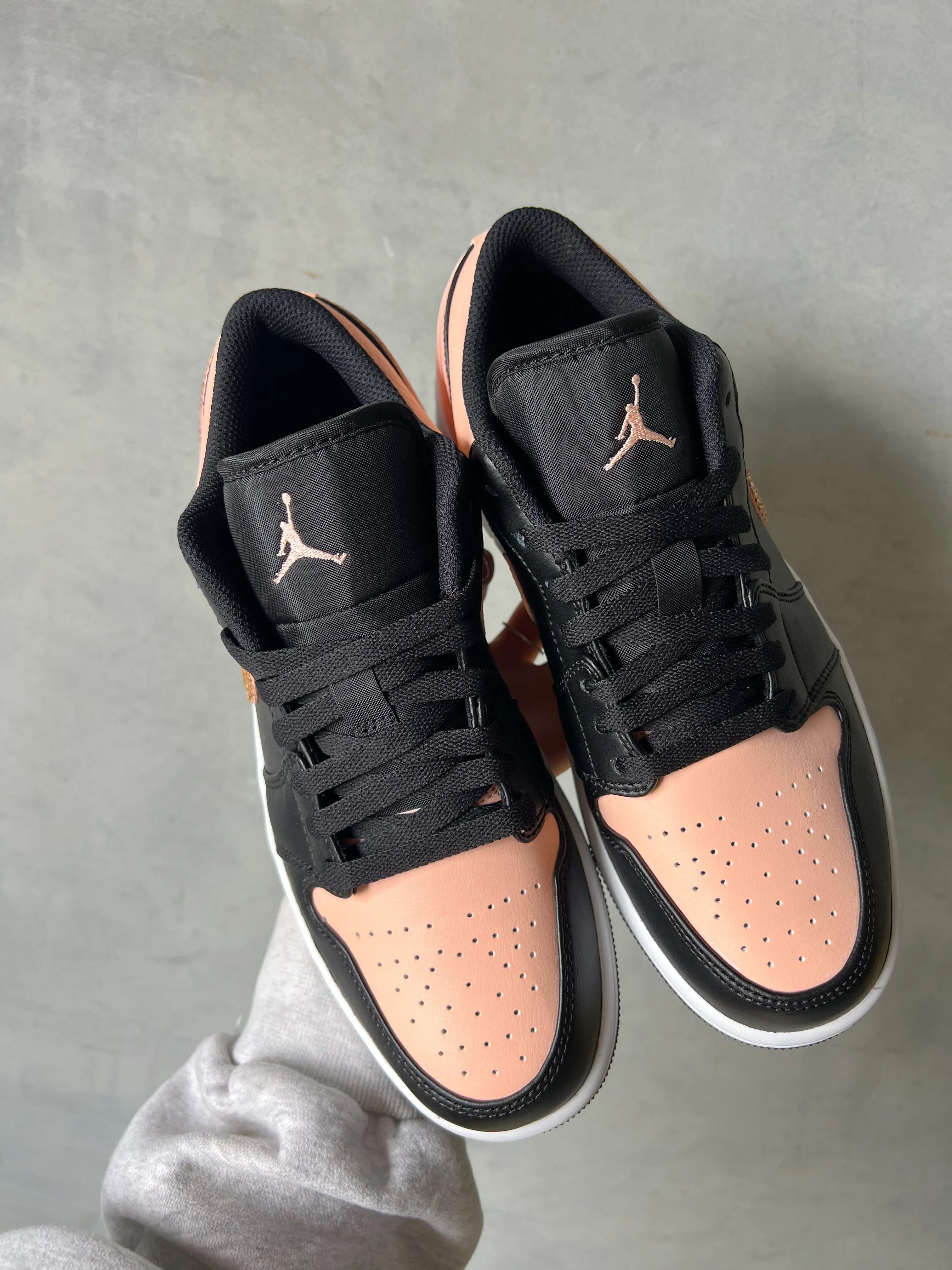 SIZE 9 RARE Peach Pink Swarovski Women’s Air Jordan 1 Low Shoes