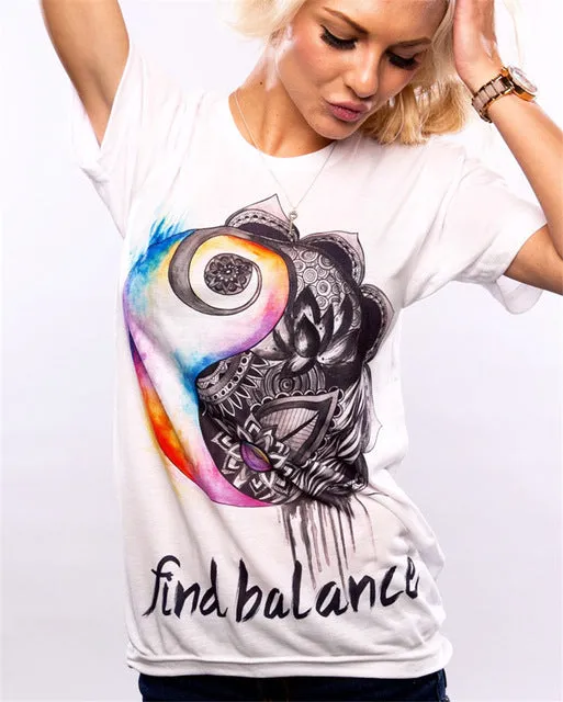 t short women Europe And America Summer Fashion Women Cotton Prints Short Sleeve O-Neck T-shirt 9 Colors Tops Shirt