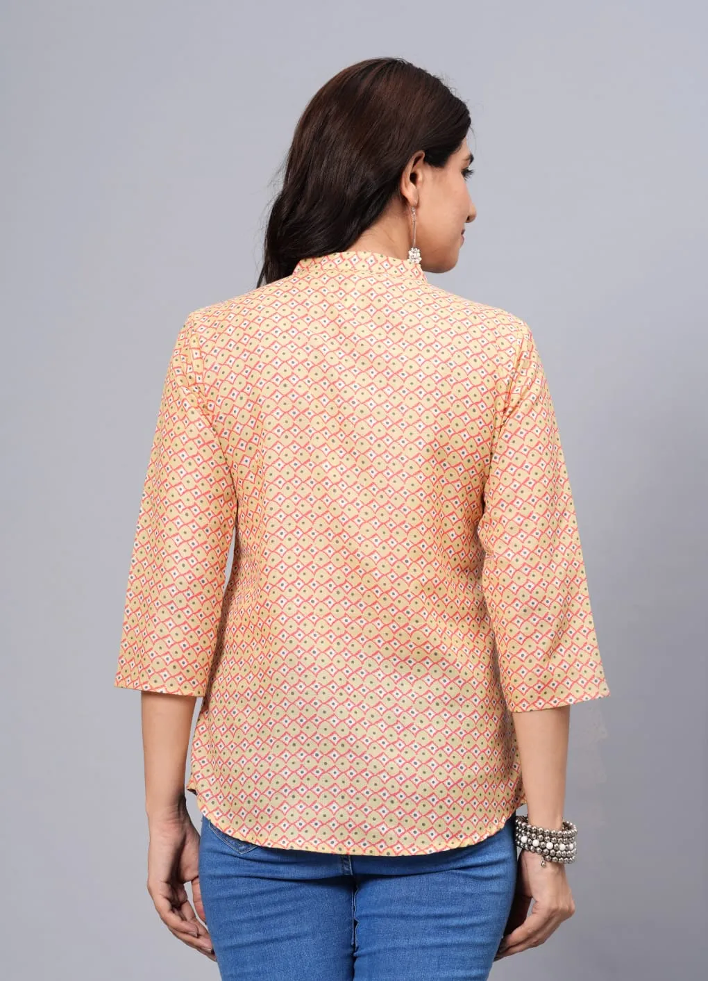 Women Elegant Printed Cotton Top